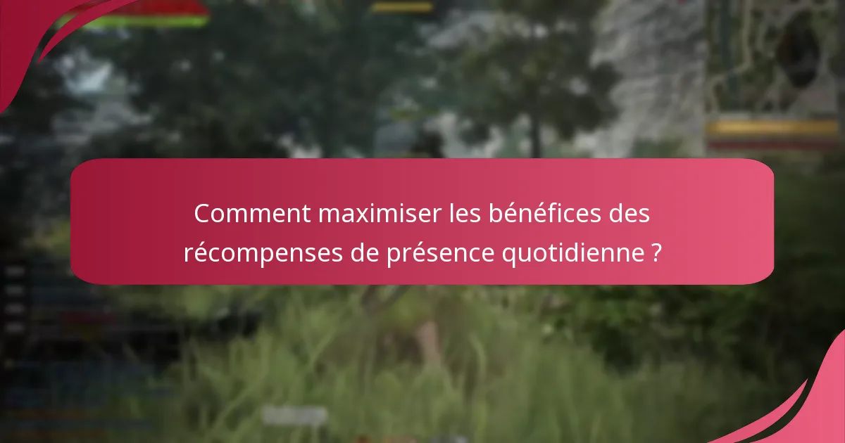 Quelles données historiques sont disponibles pour les récompenses de présence ?